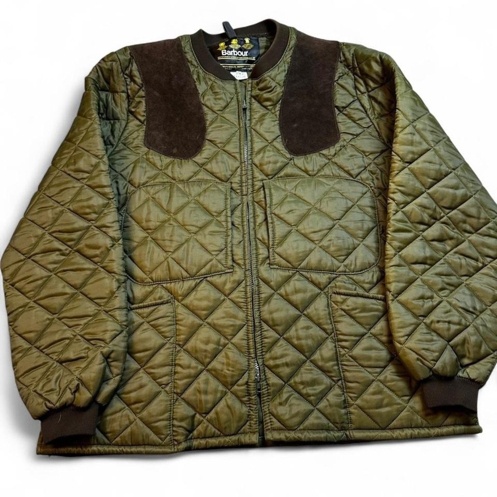 Barbour Sutherland men's jacket quilted suede shooting hunting fishing XL